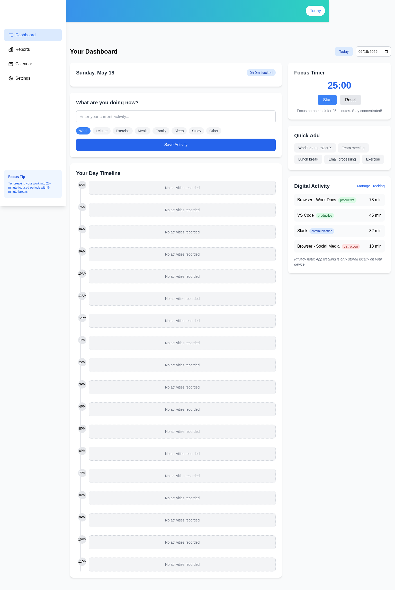 timetrack app