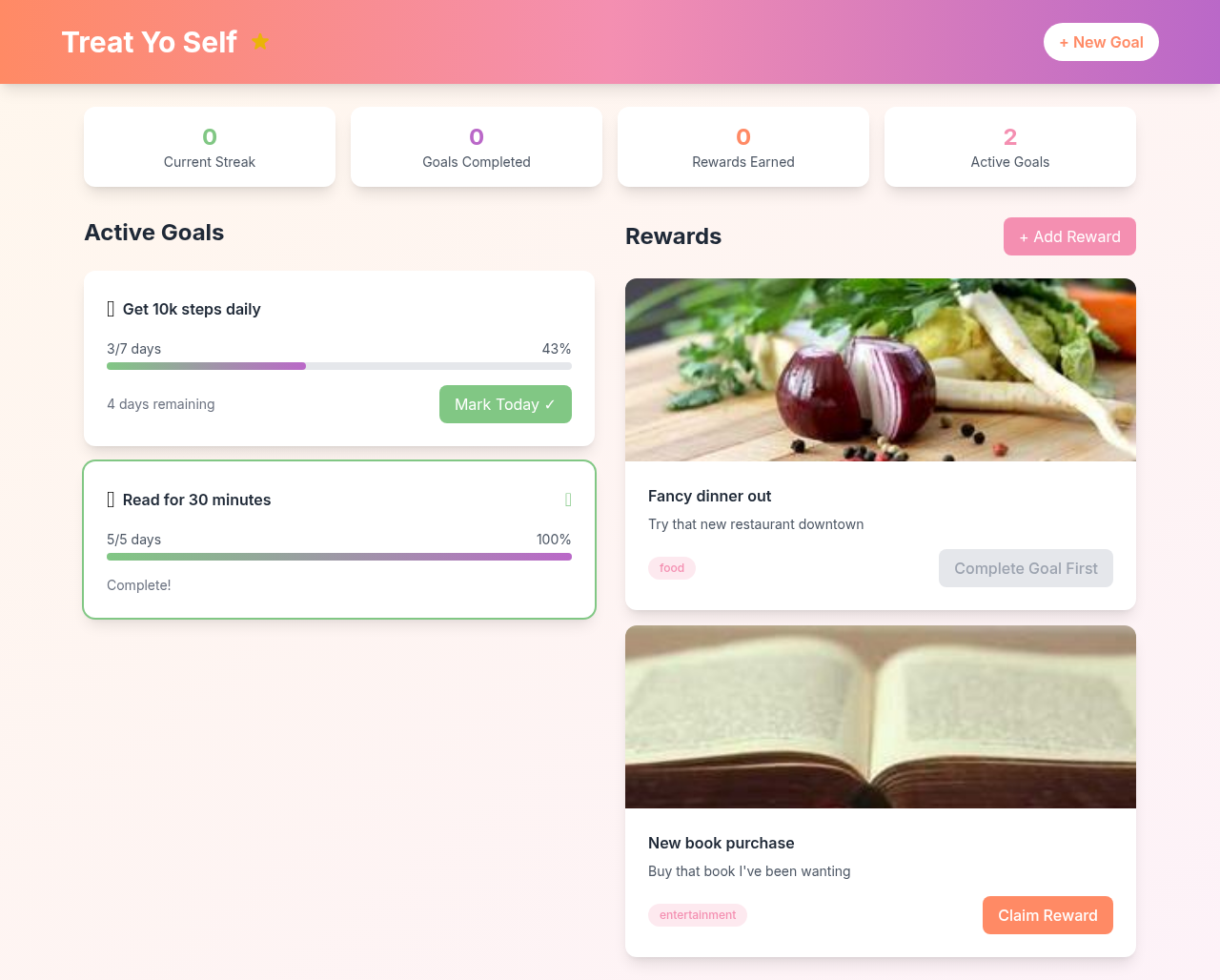 treatyoself app