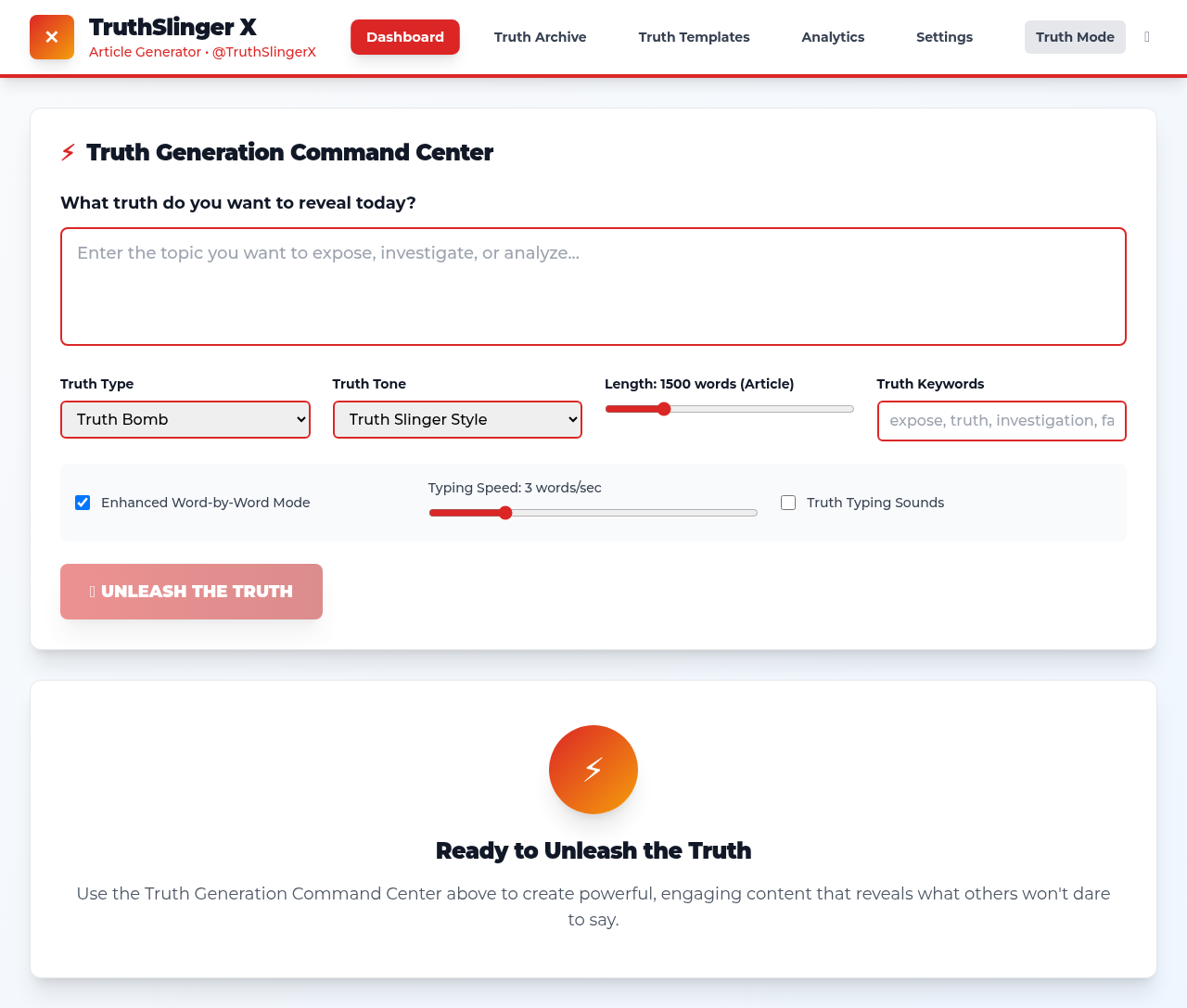 truthslingerx app
