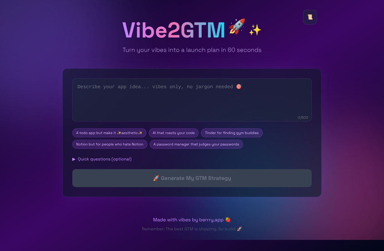vibe2gtm app
