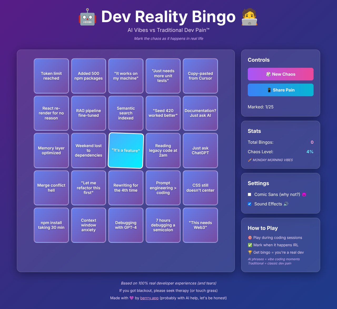 vibebingo app