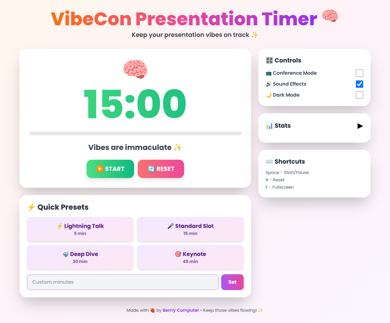 vibecontimer app