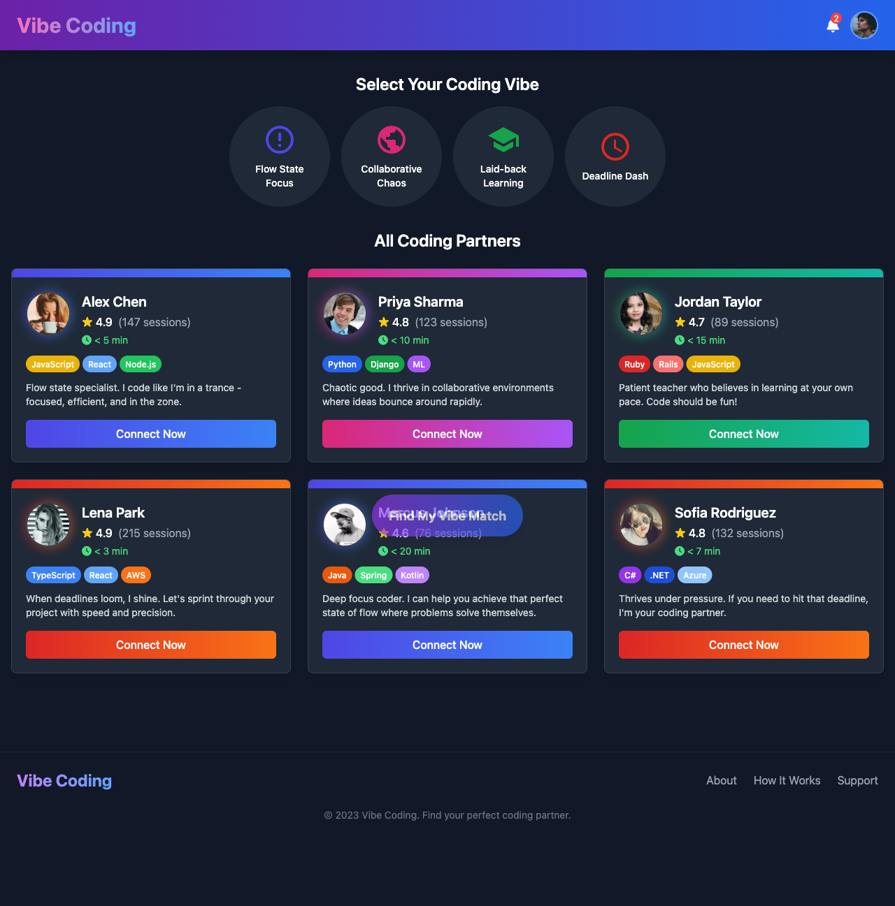 vibematch app