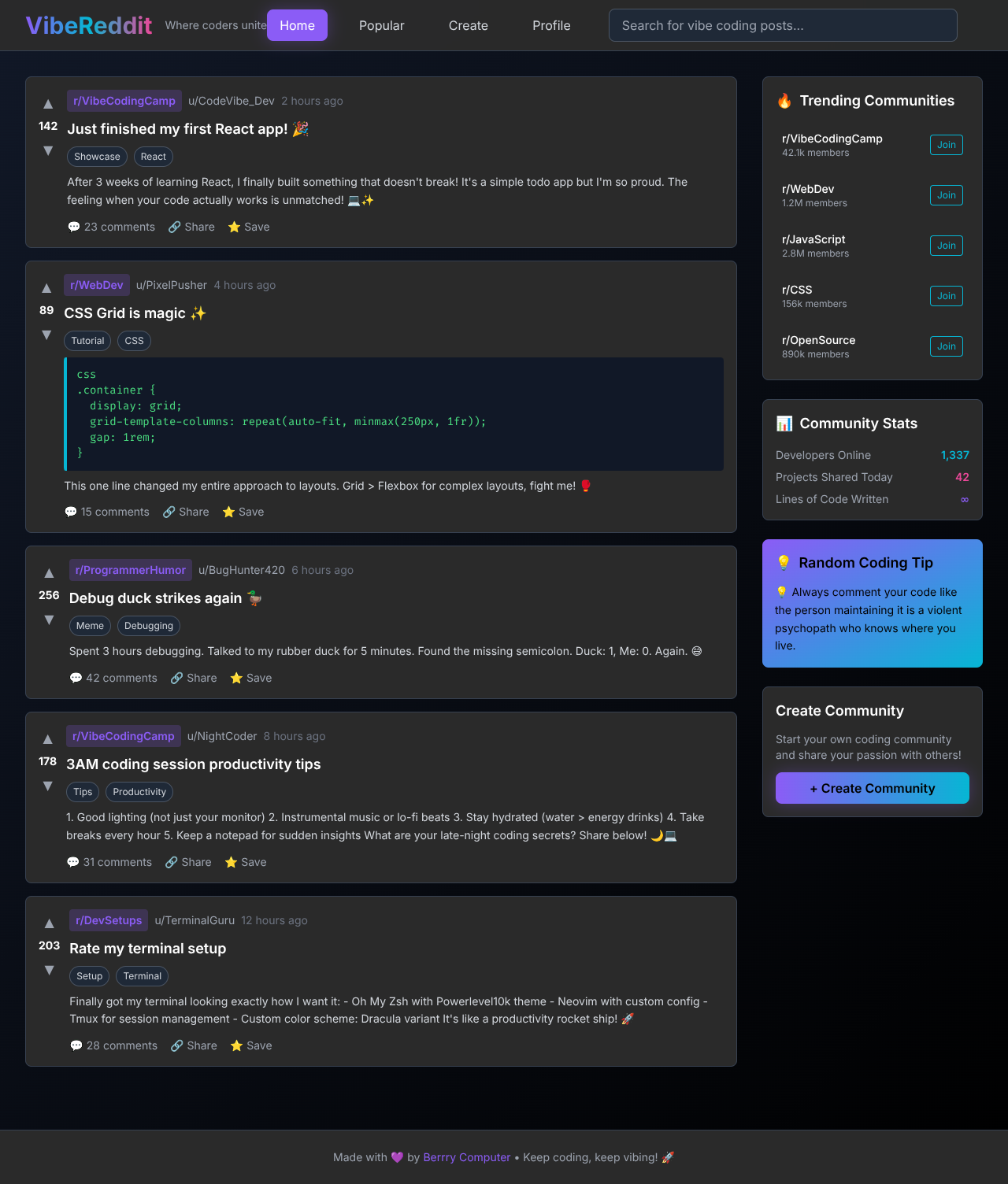 vibereddit app