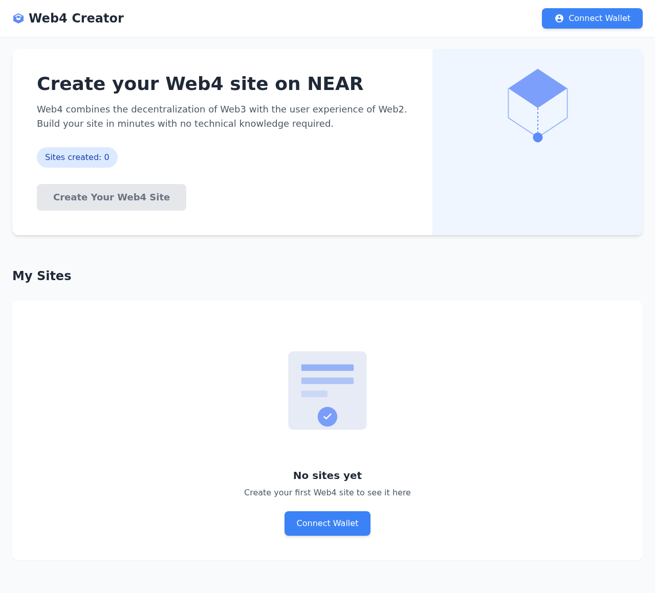 web4creator app