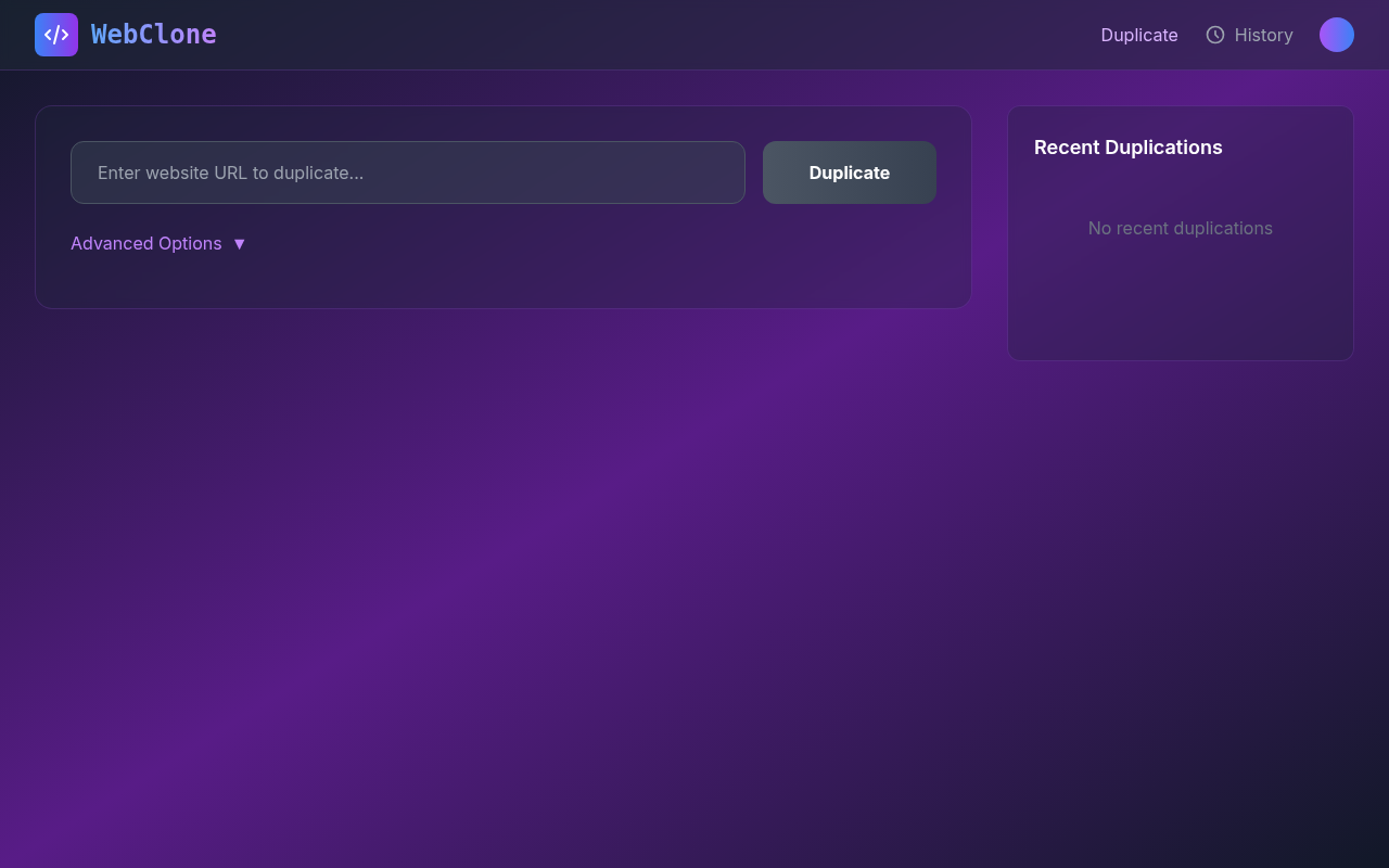 webclone app