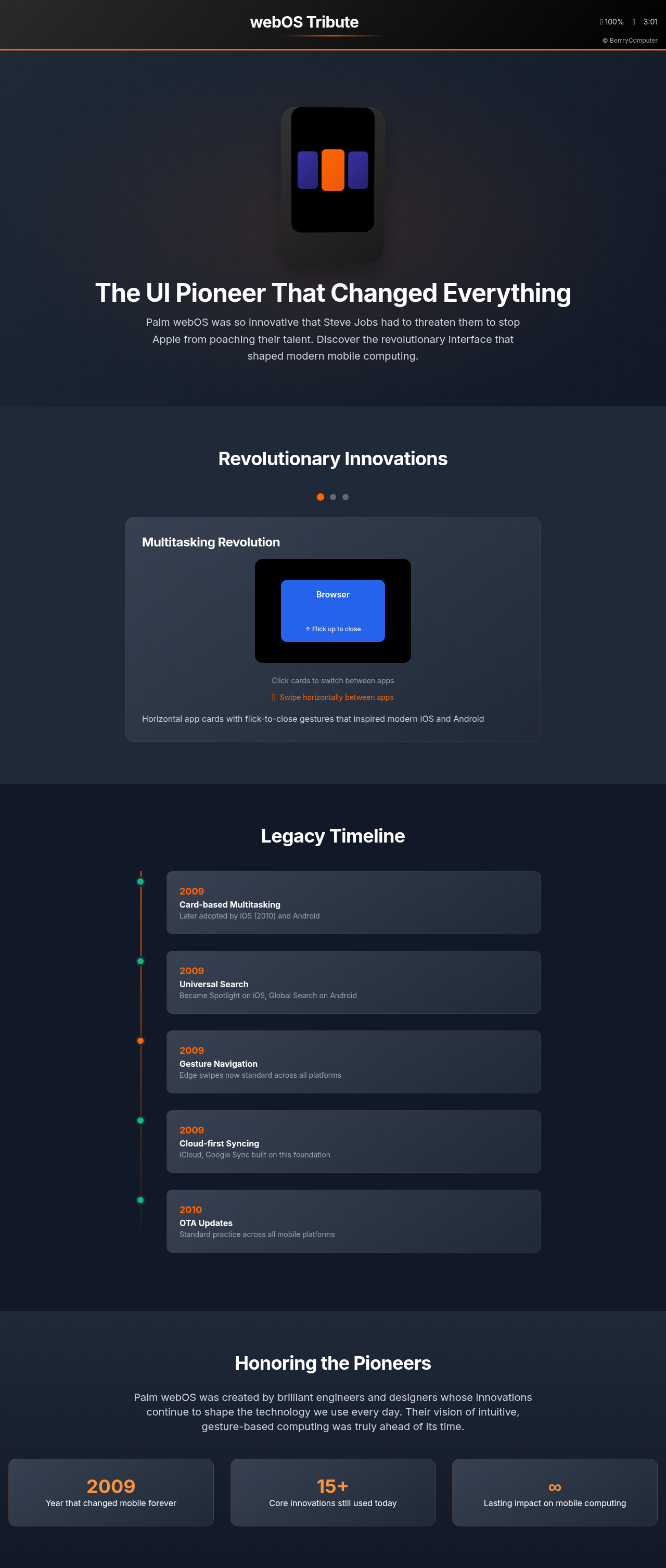 webostribute app