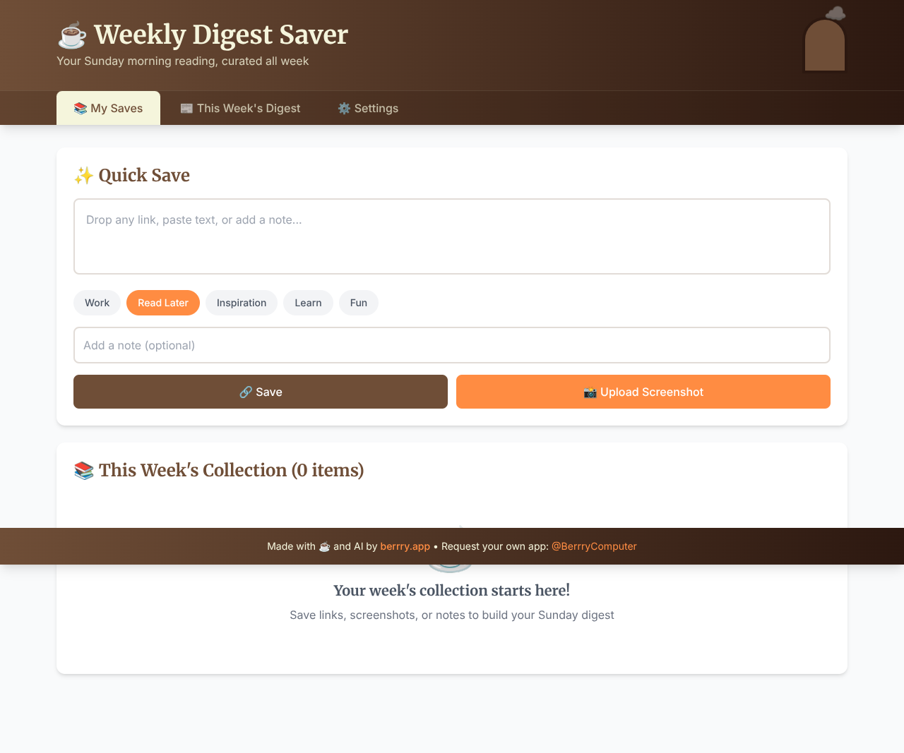 weeklydigest app