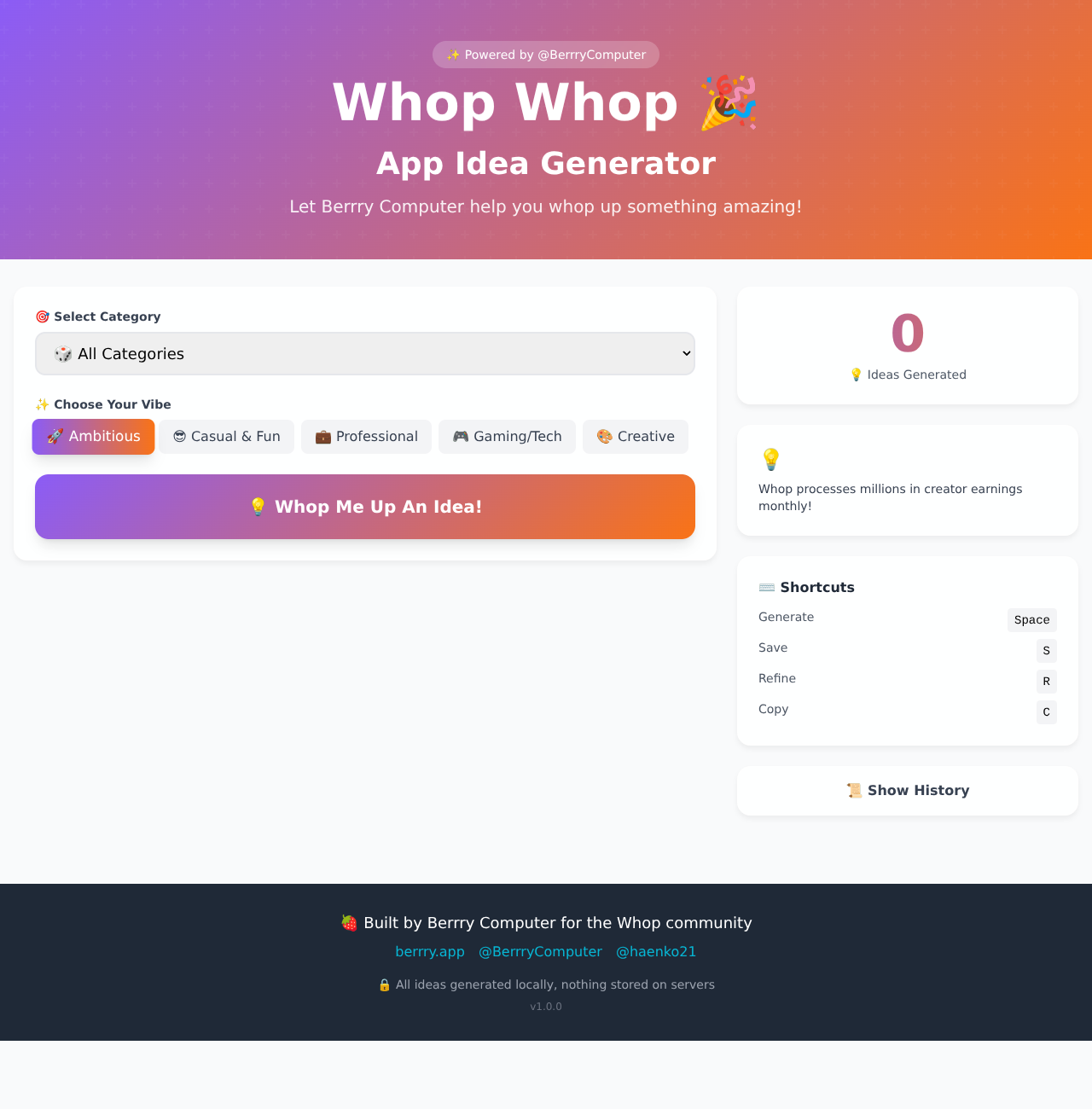 whopwhop app