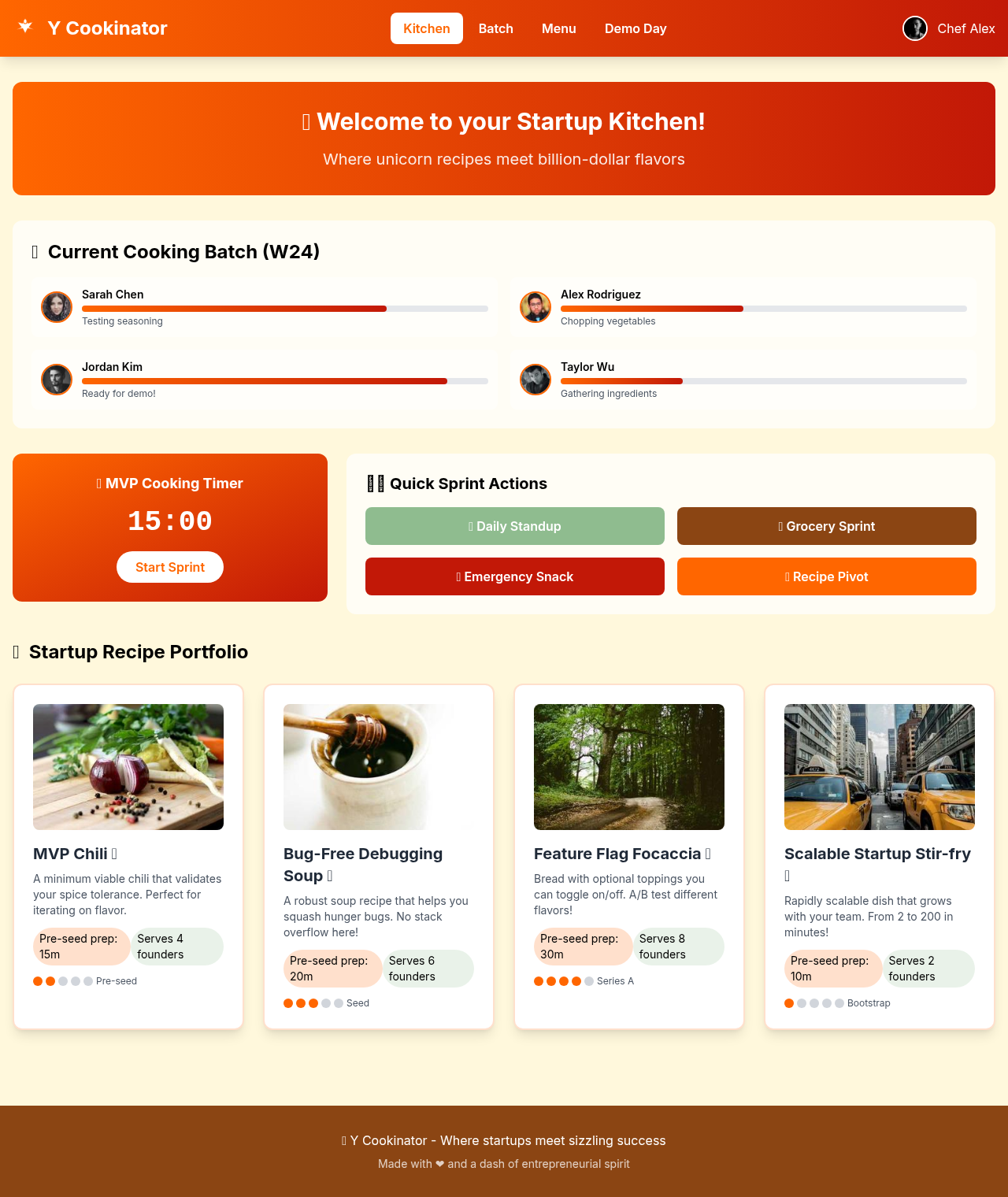 ycookinator app