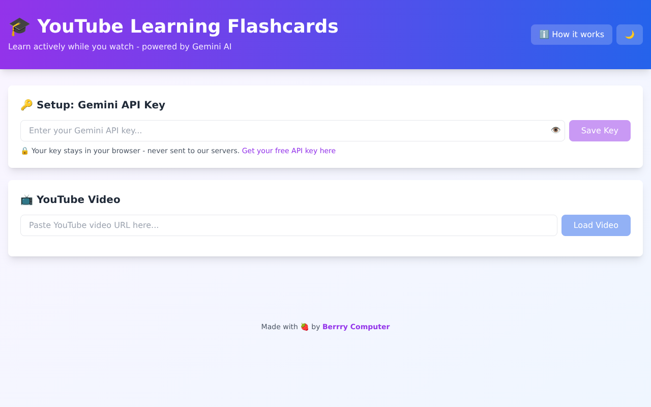 youtube-flashcards app