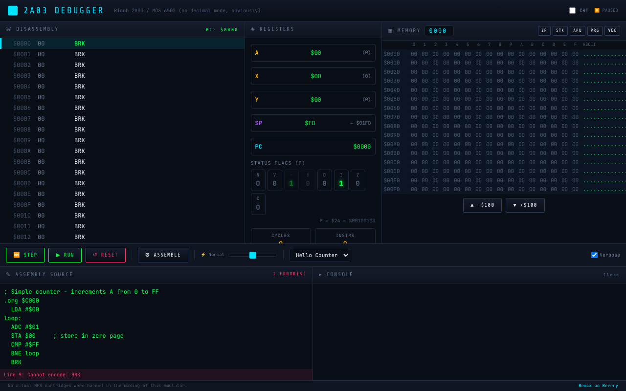 2a03-debugger app