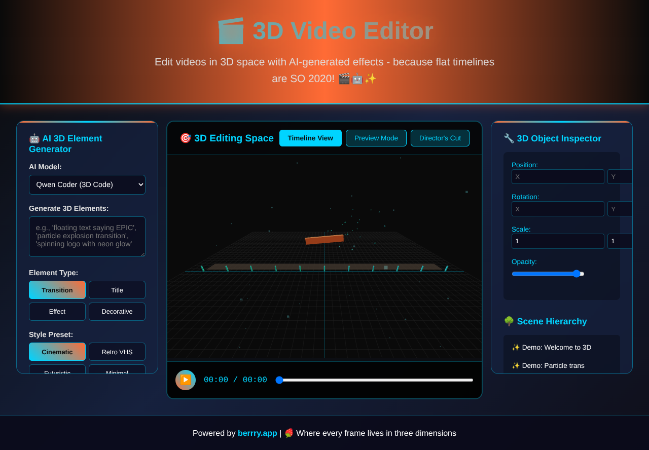 3dvideoeditor app