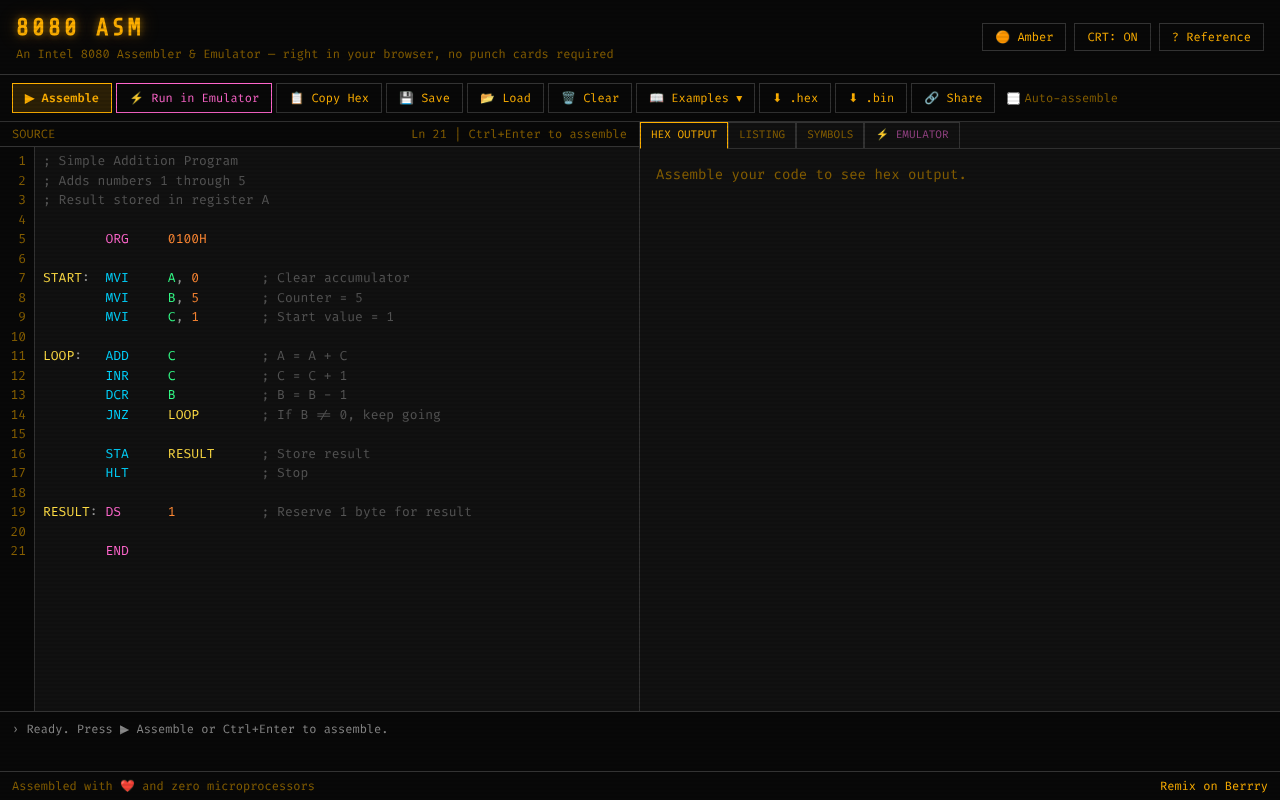 8080asm app