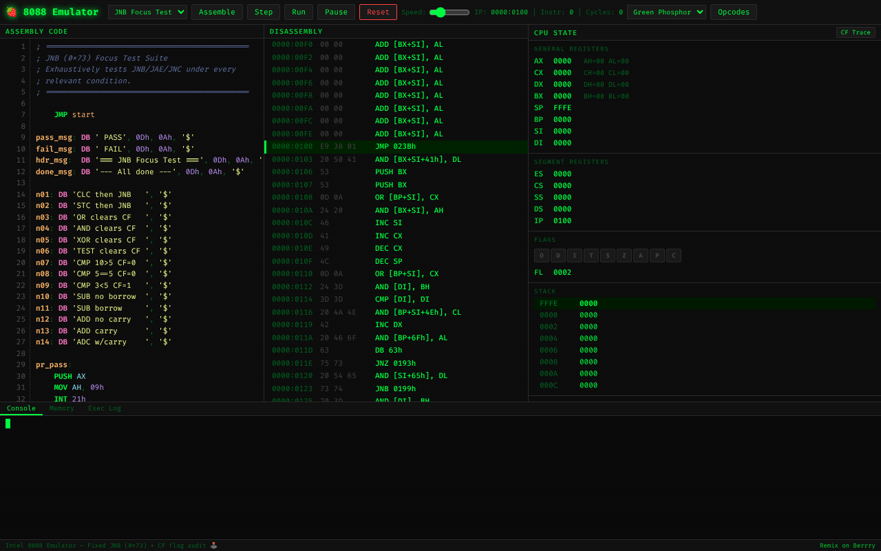 8088 CPU Emulator screenshot