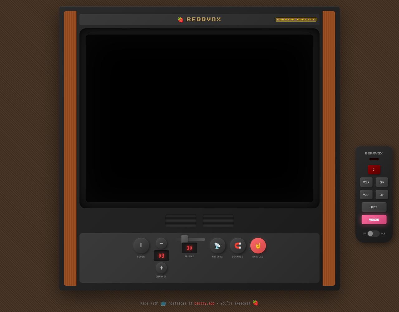 BERRVOX 90s TV Simulator screenshot