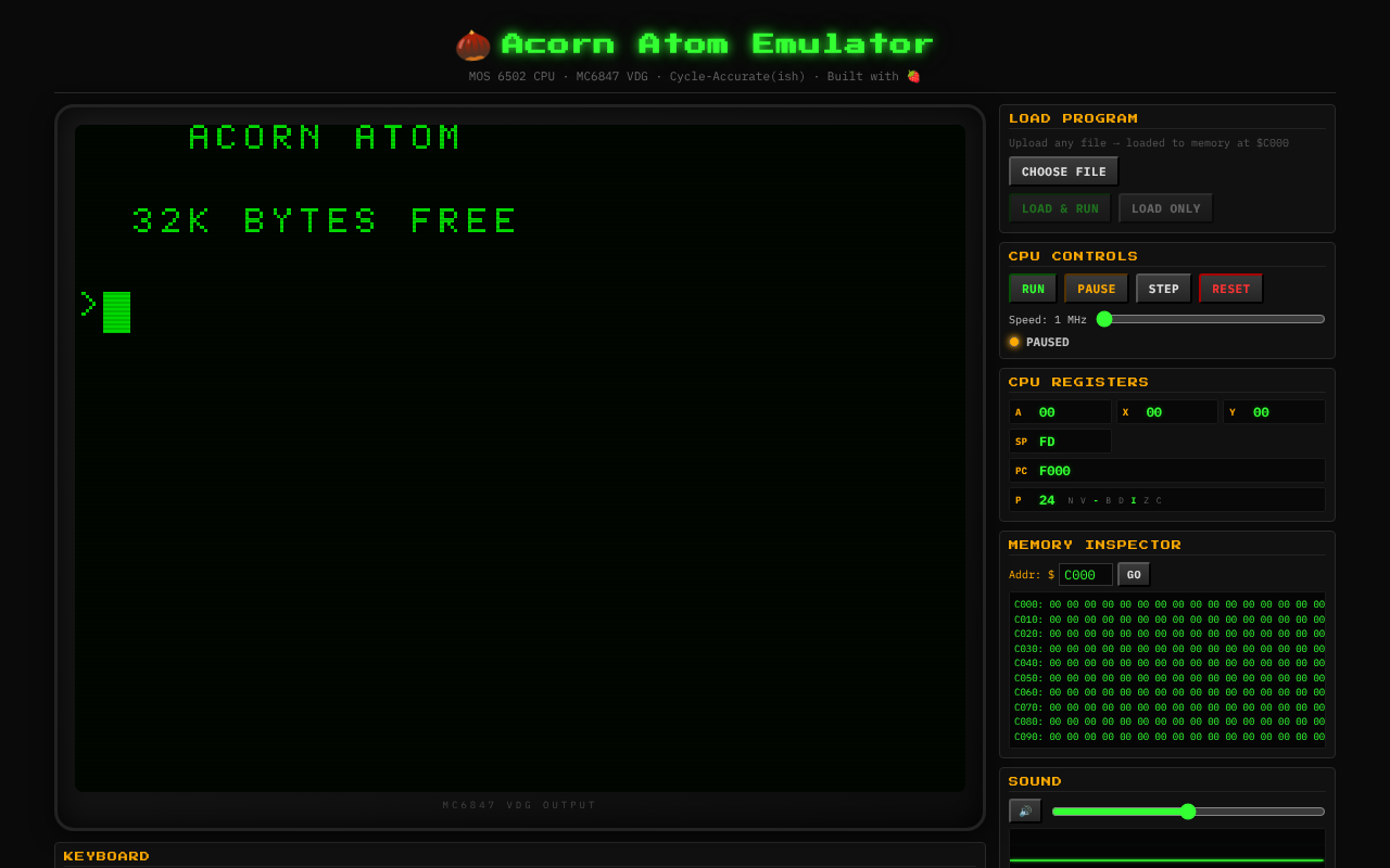 acorn-atom-emu app