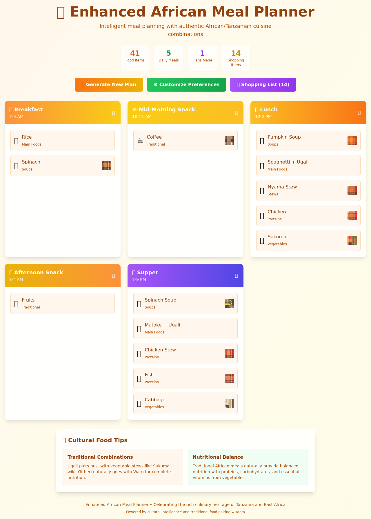 africanmealplanner app