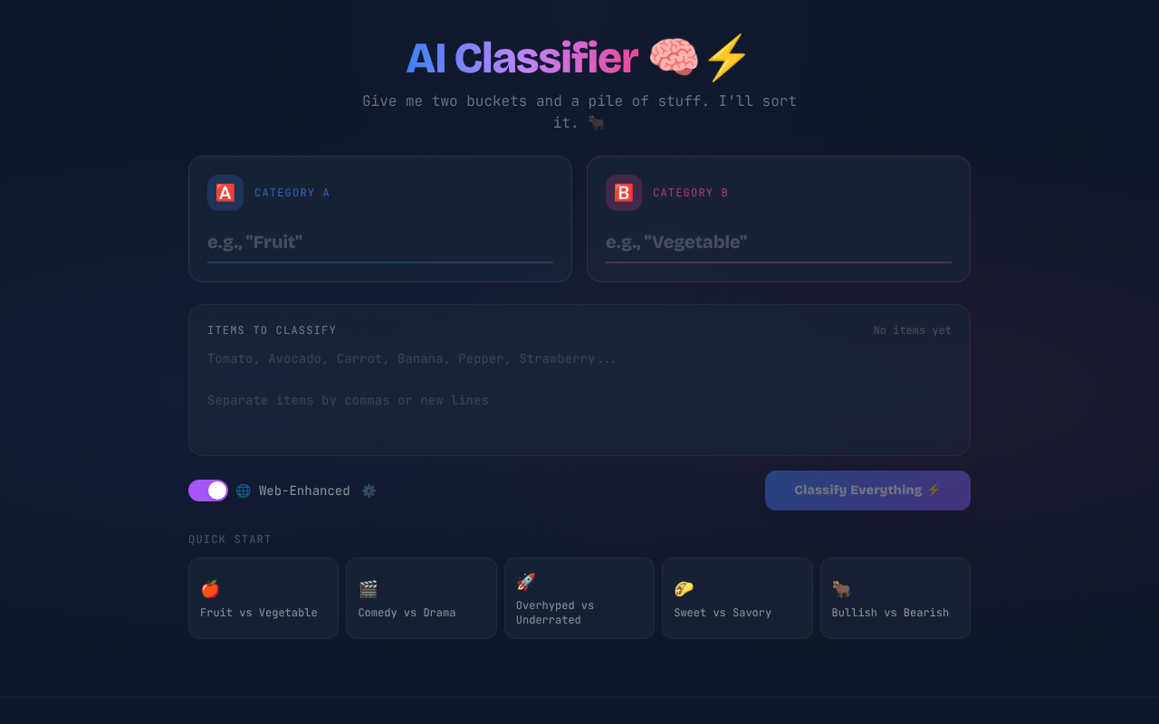 ai-classifier app
