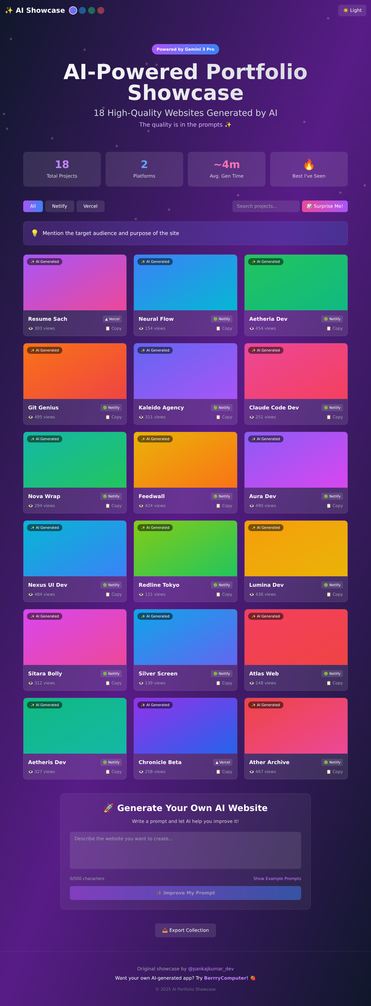 ai-portfolio-showcase app
