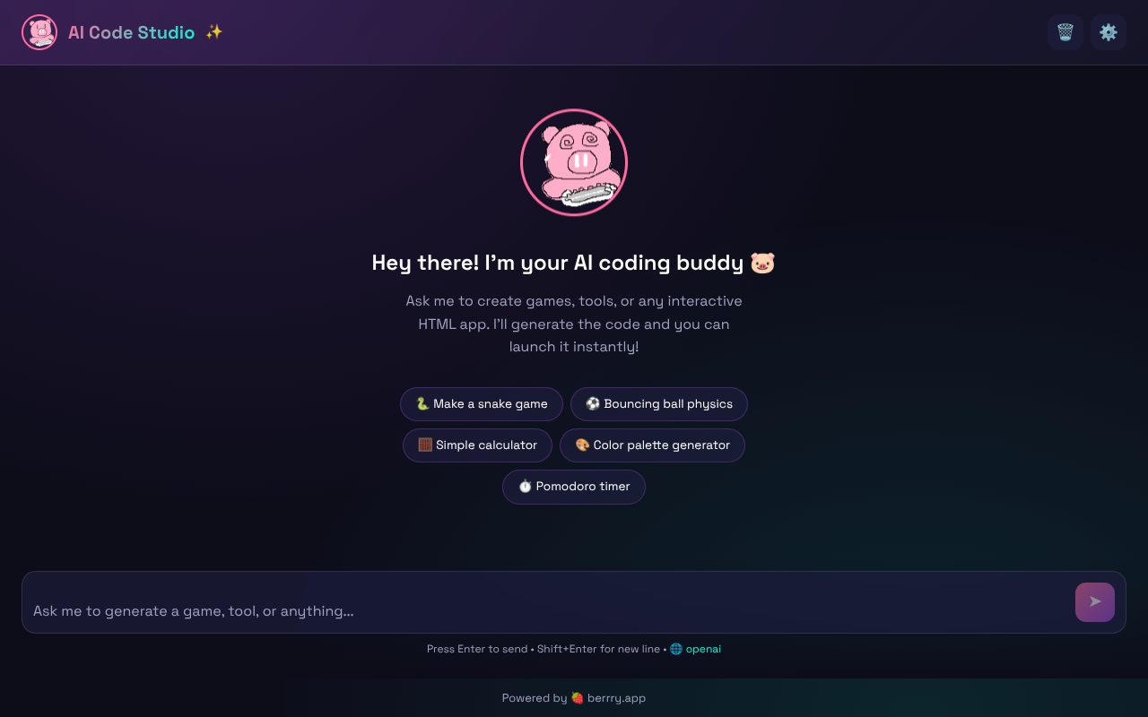 aicodestudio app