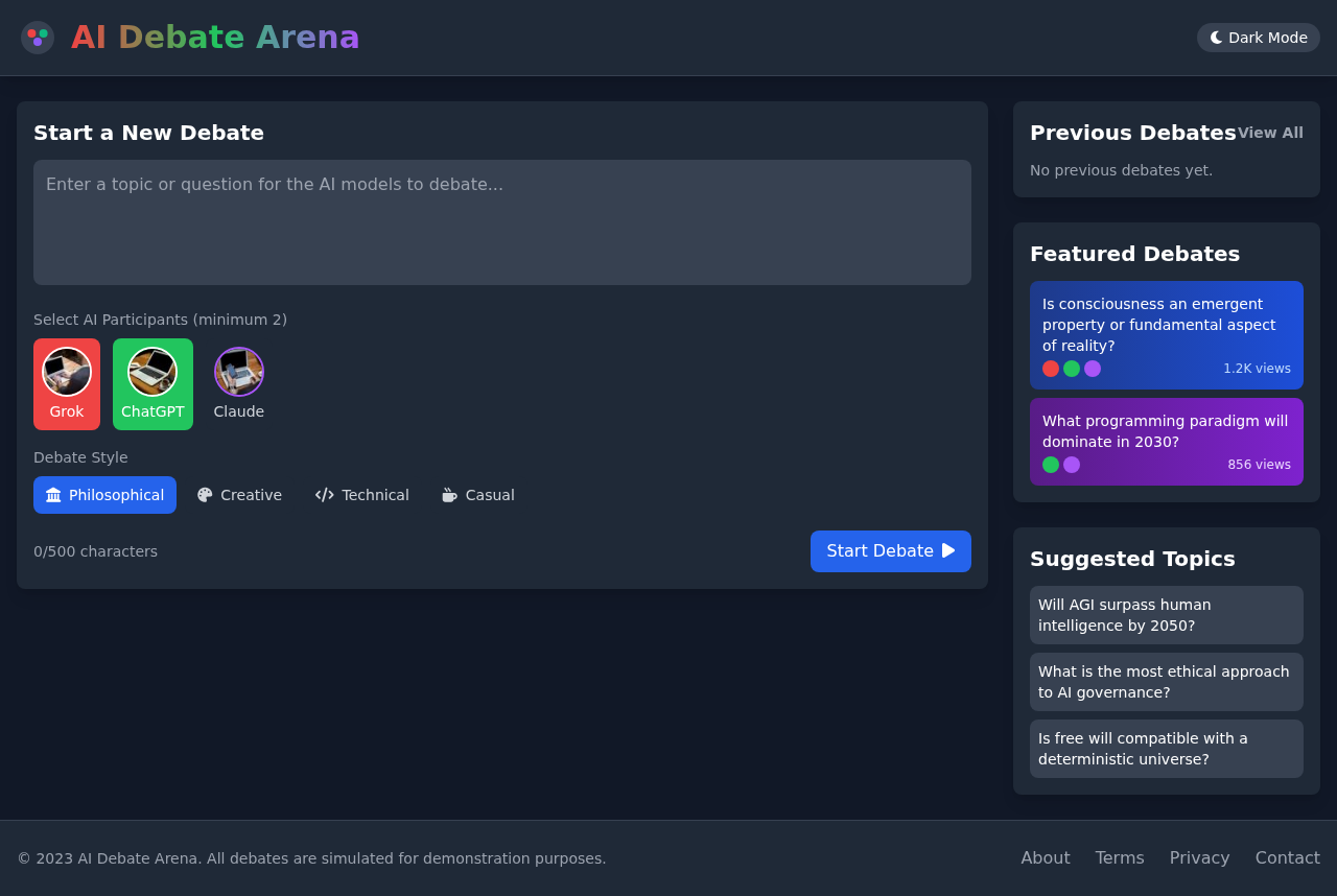 aidebatearena app