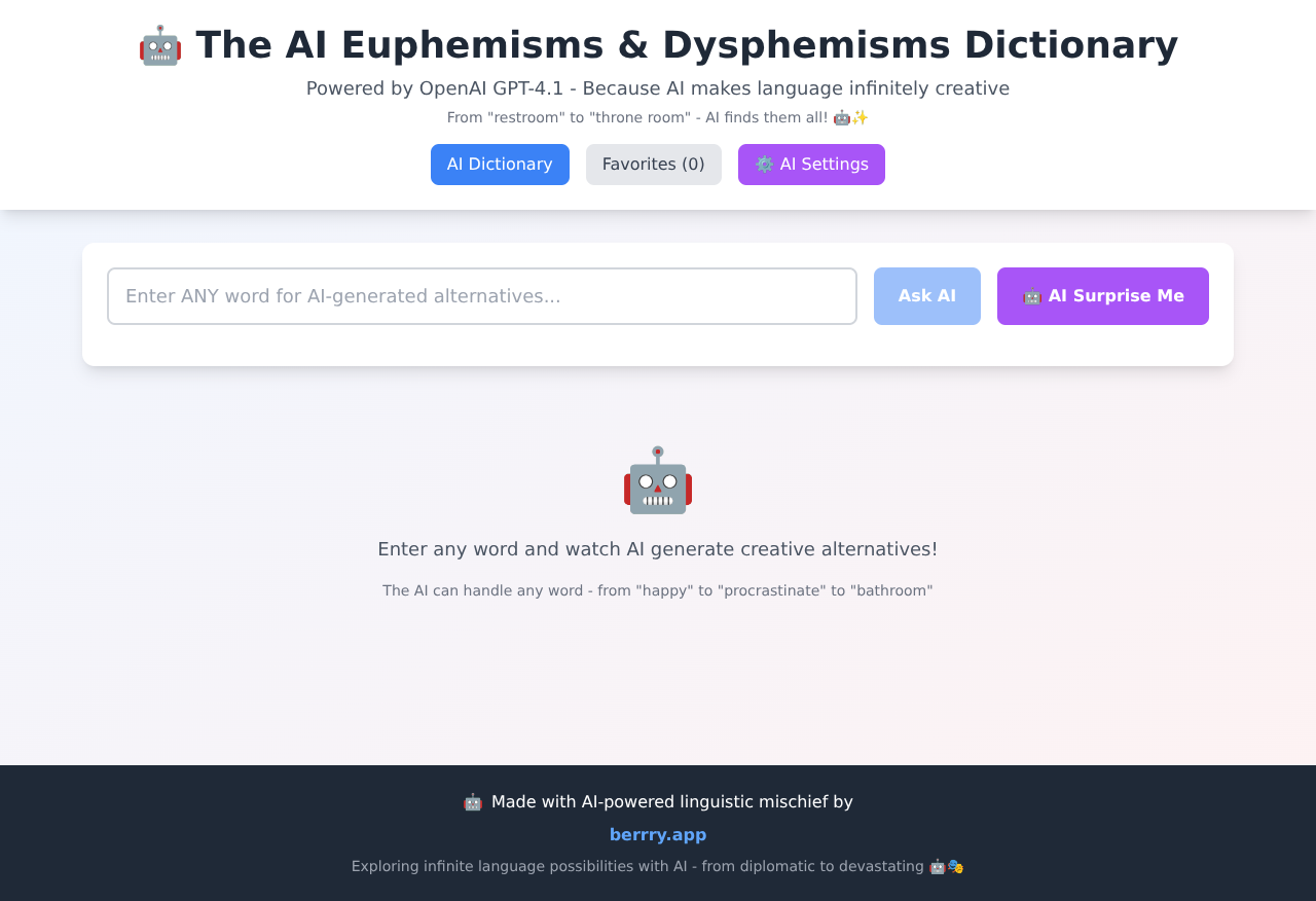 AI Euphemism Engine screenshot