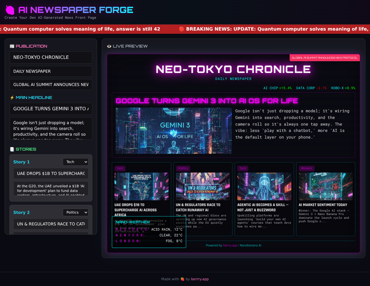 AI News Forge screenshot