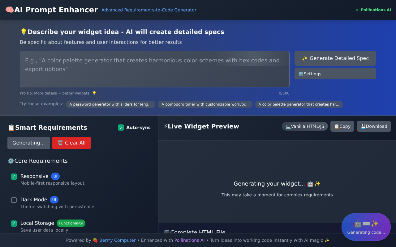 AI Prompt Forge screenshot