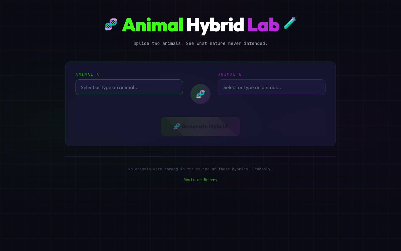 animalhybridlab app