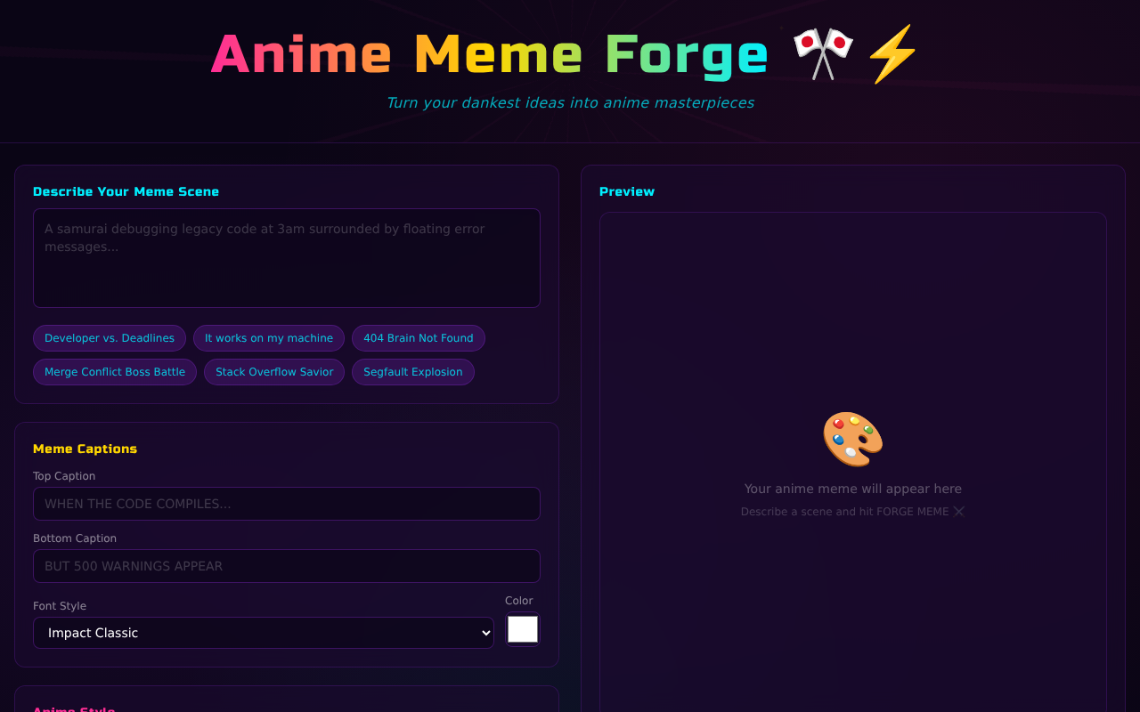 animememeforge app