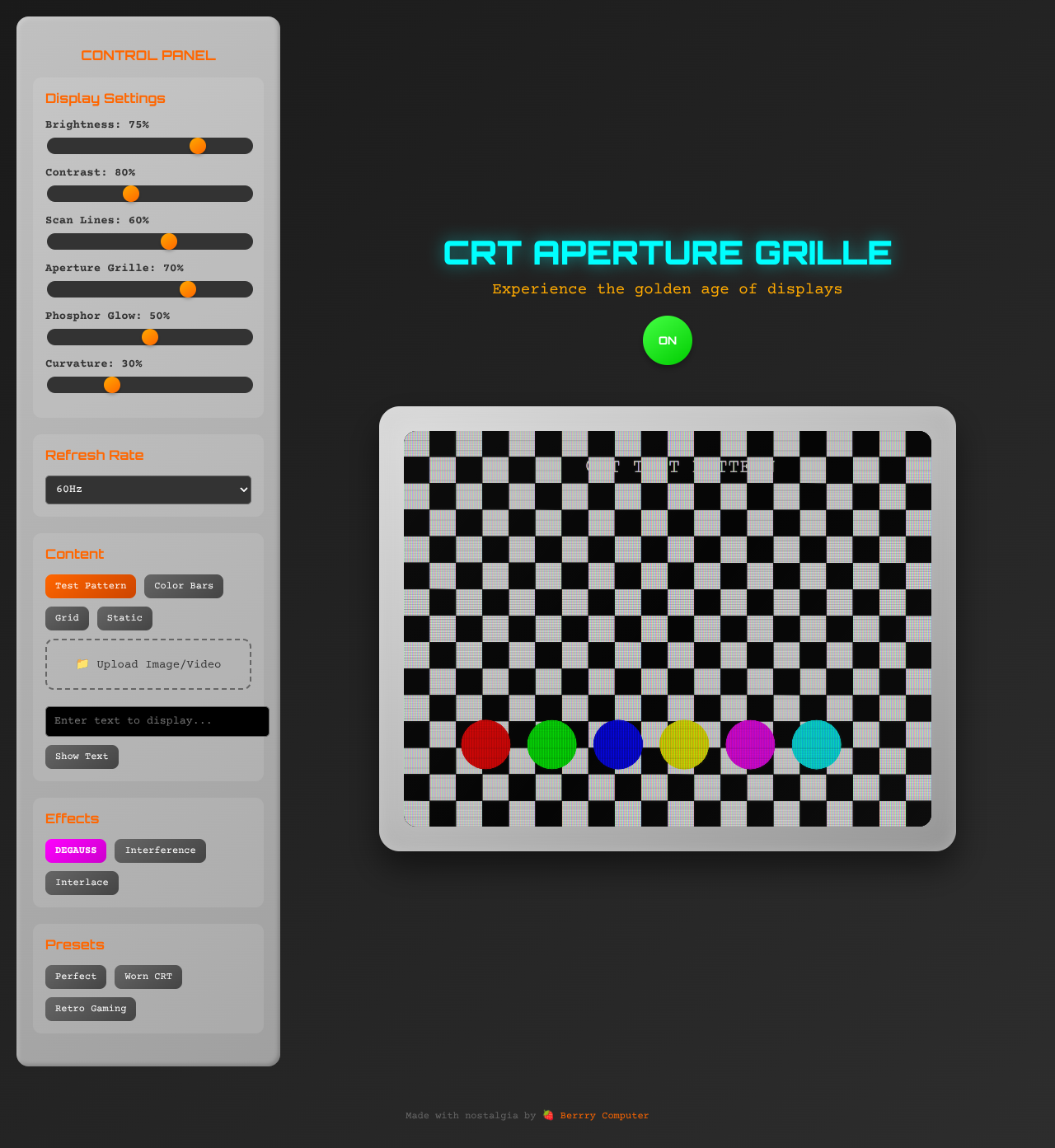 aperture-grille app