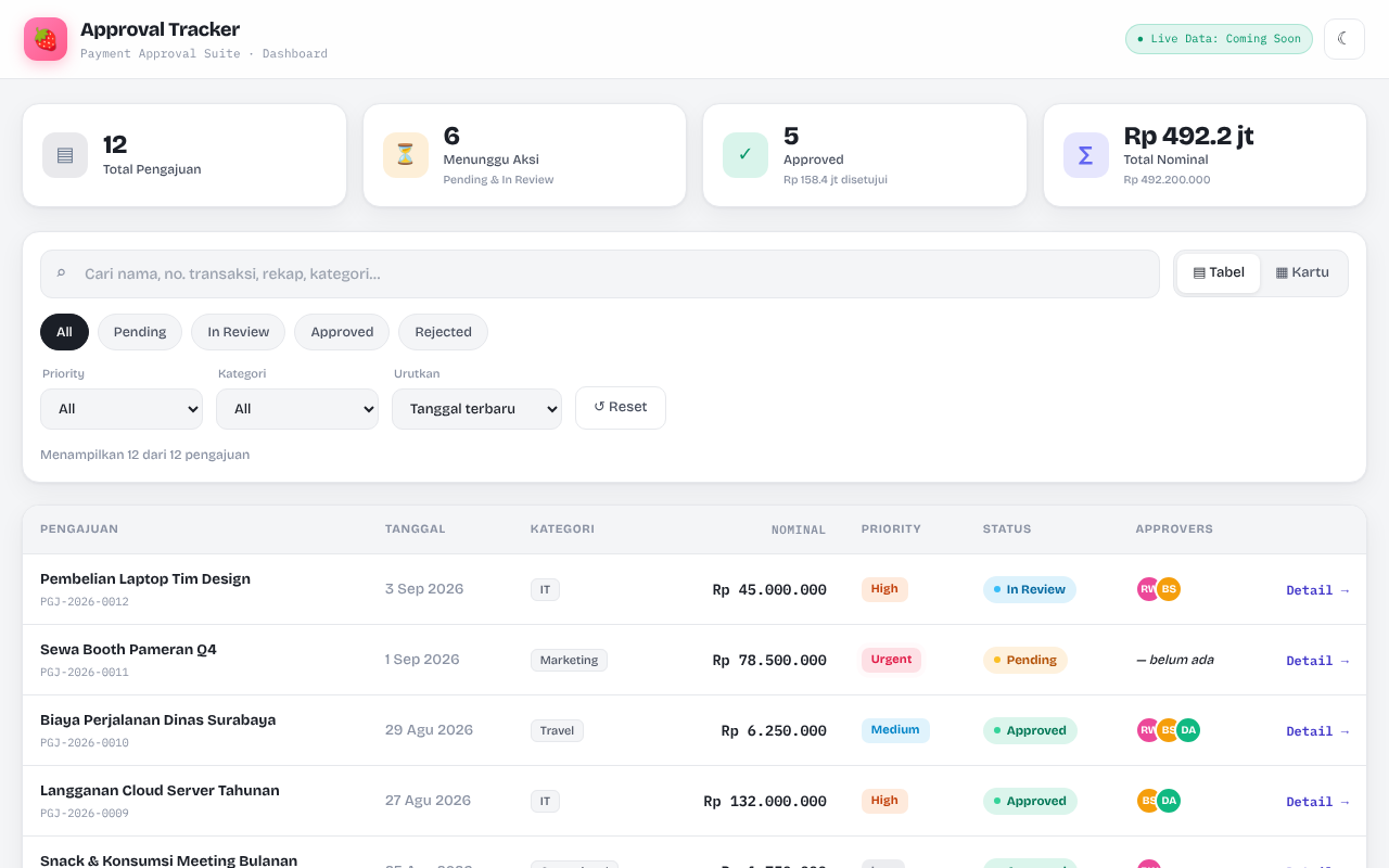approval-tracker-dashboard app