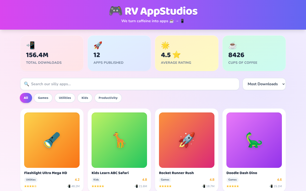appstudios-portfolio-showcase app
