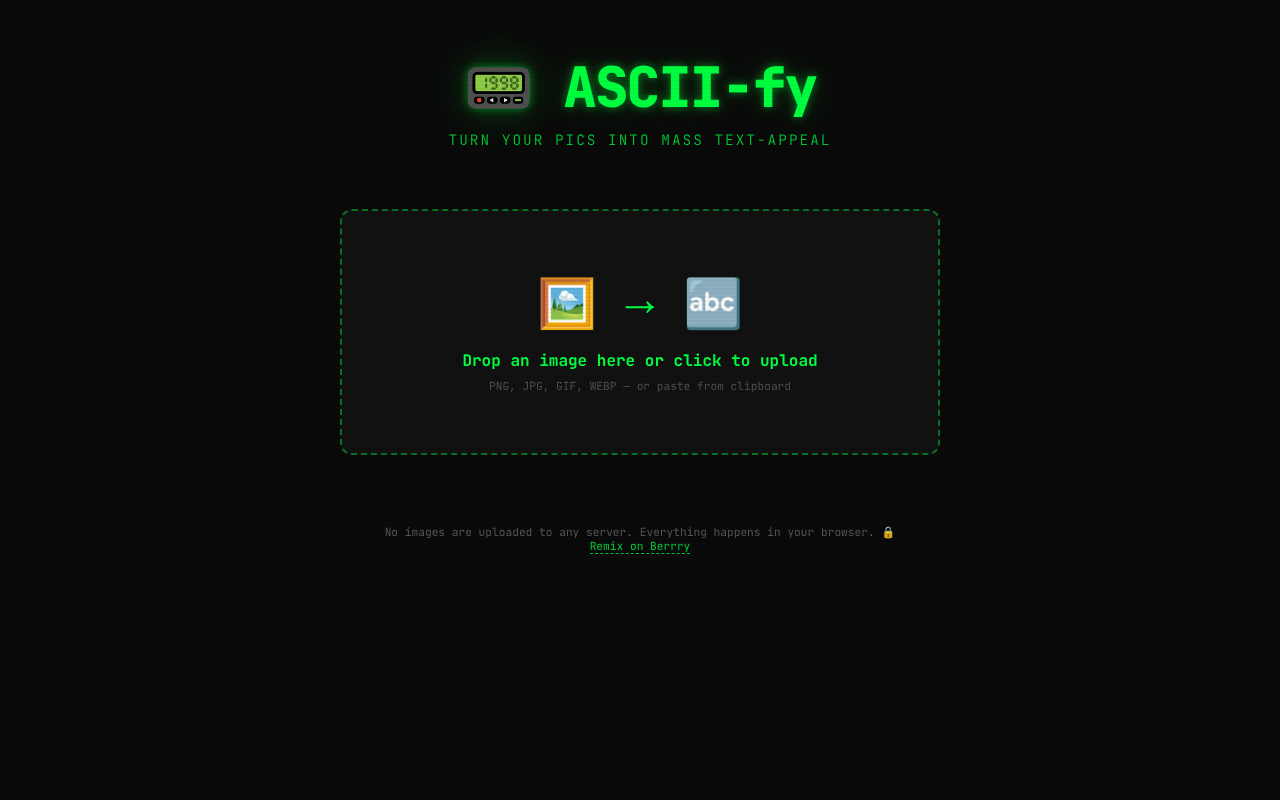 ASCII-fy screenshot