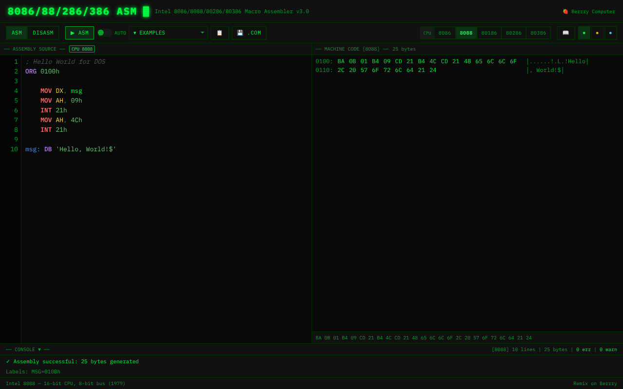 ASM 286 screenshot