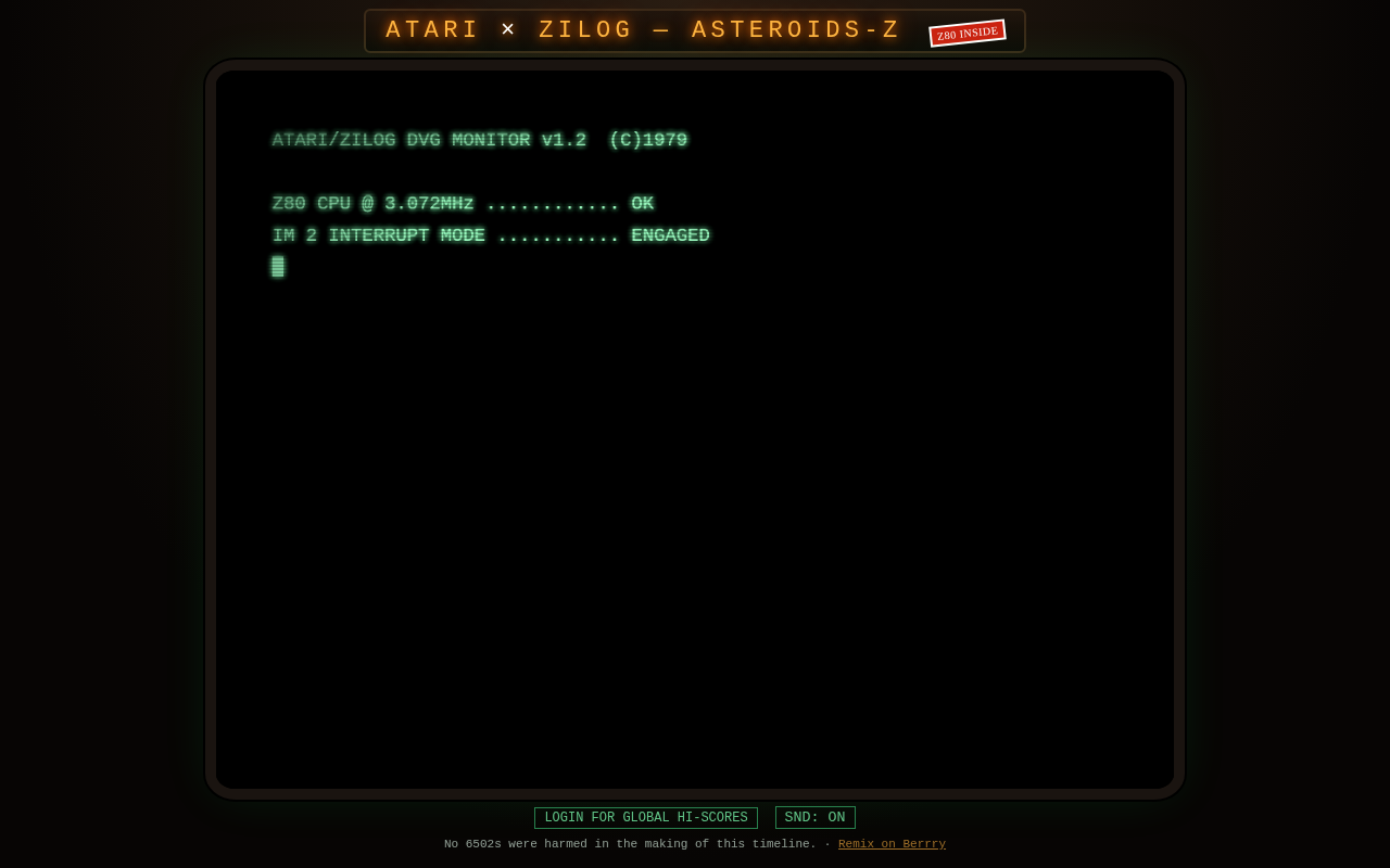 Asteroids-Z screenshot