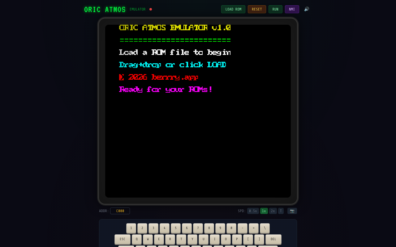 Oric Atmos Emulator screenshot
