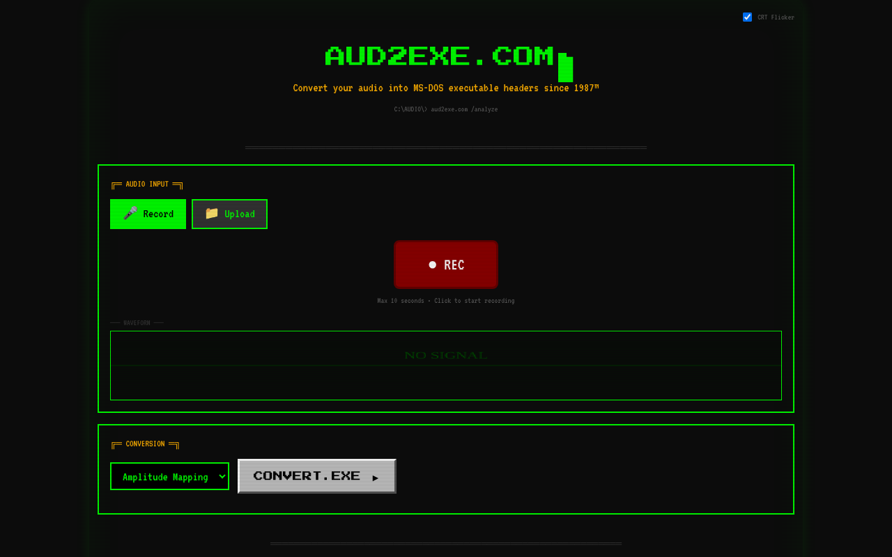 aud2exe app