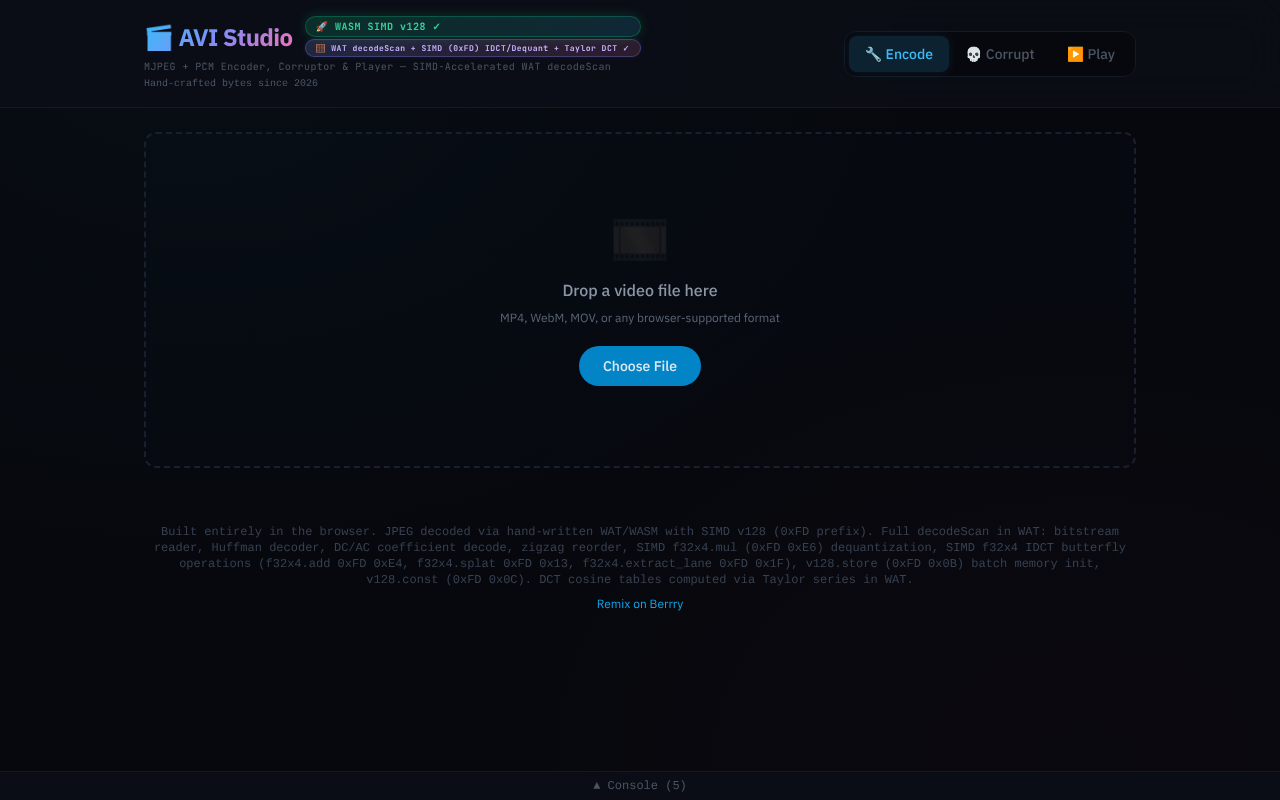 AVI Studio screenshot