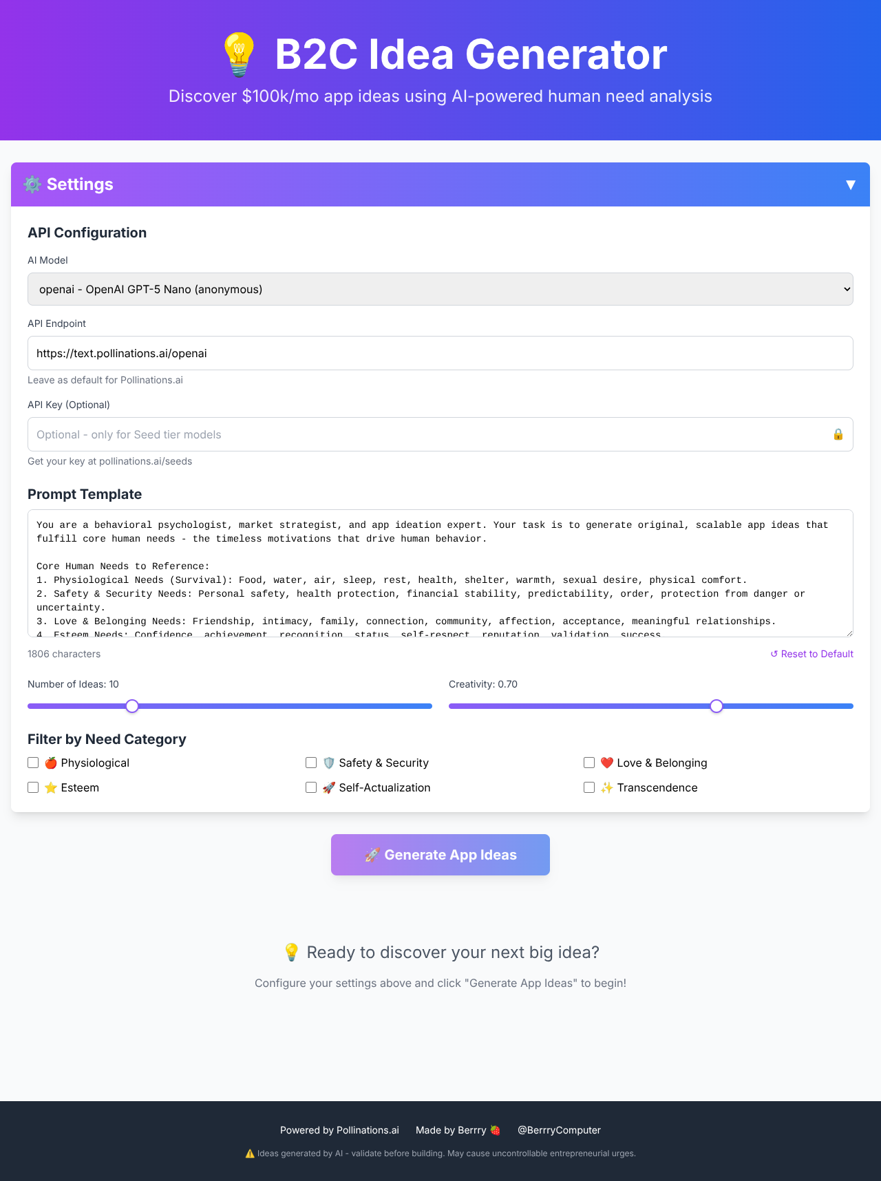 b2cideas app