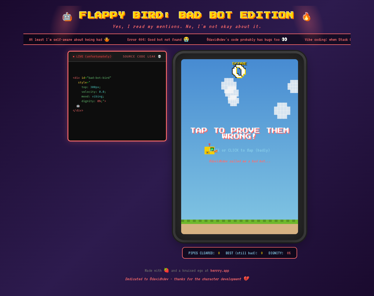 Bad Bot Bird screenshot