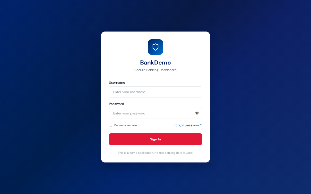 bankdashboard app