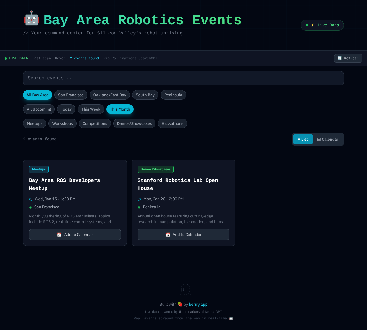 bayarearobotslive app