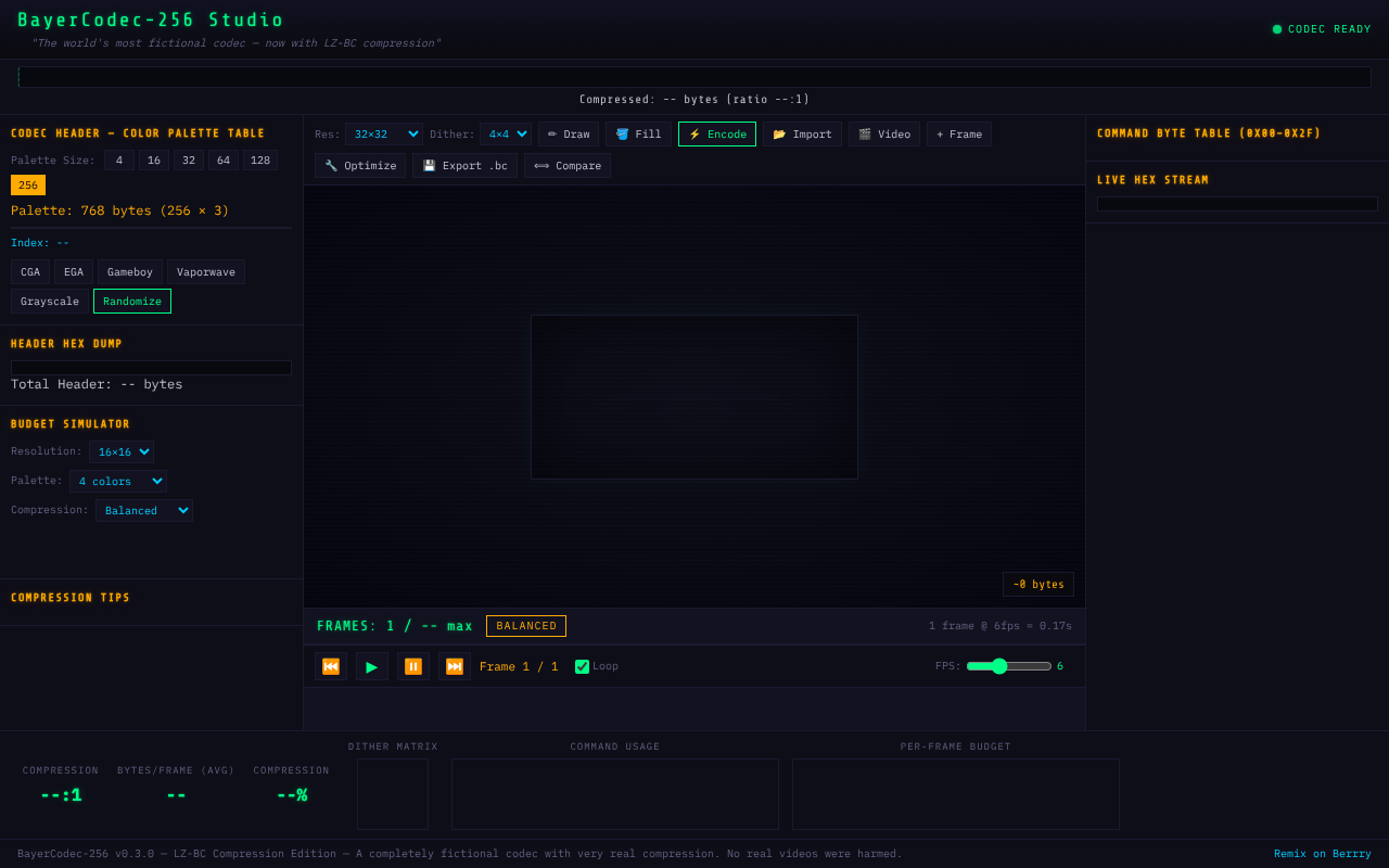 BayerCodec Studio screenshot