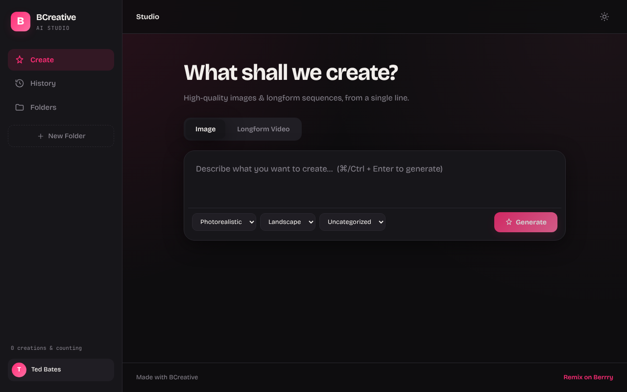 bcreative-sleek-minimalist app