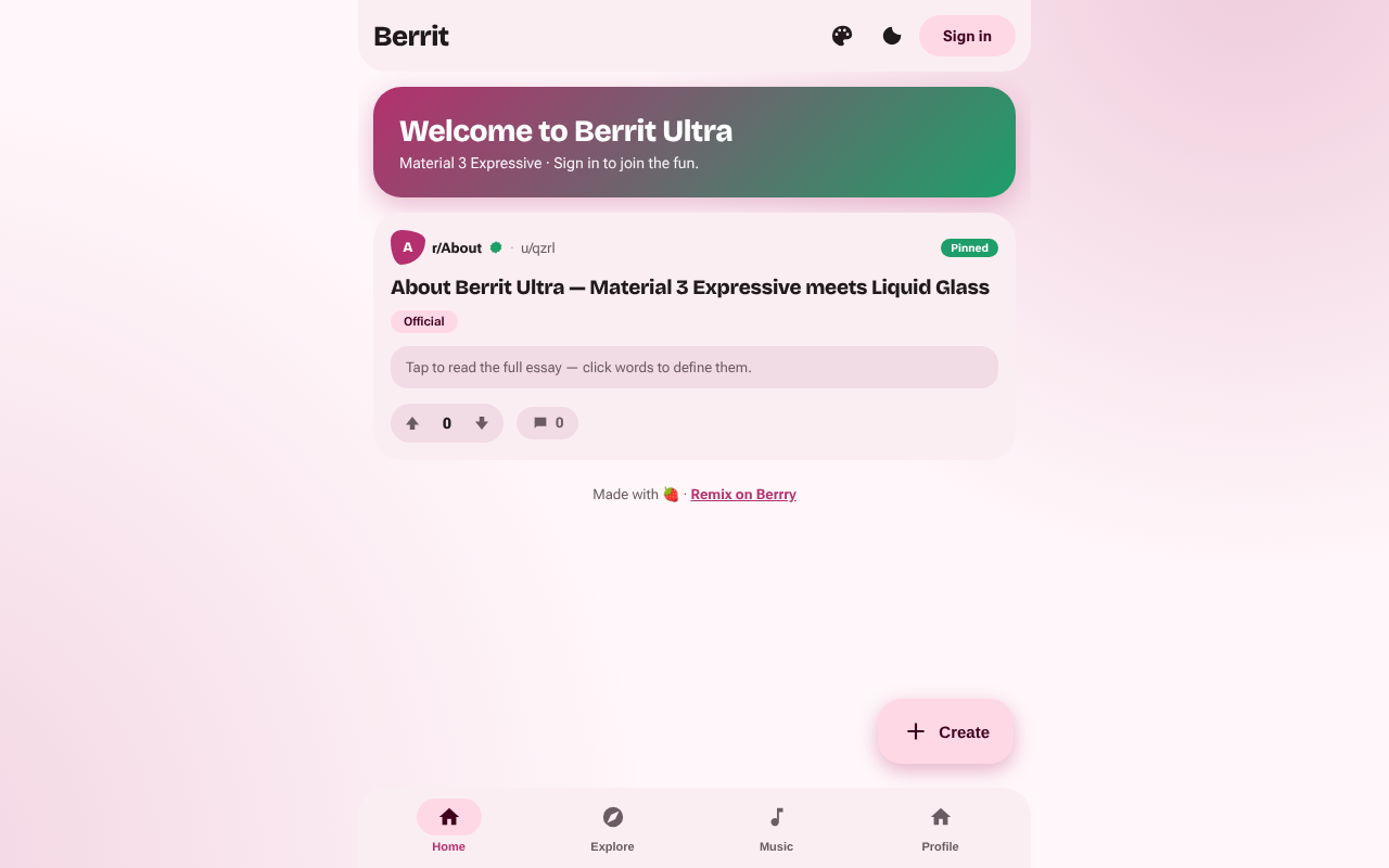 Berrit Ultra screenshot