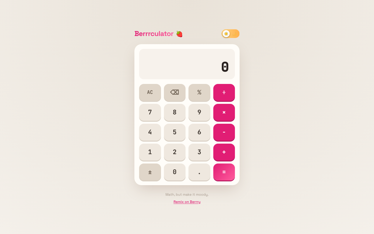 berrrculator-calculator-glows app