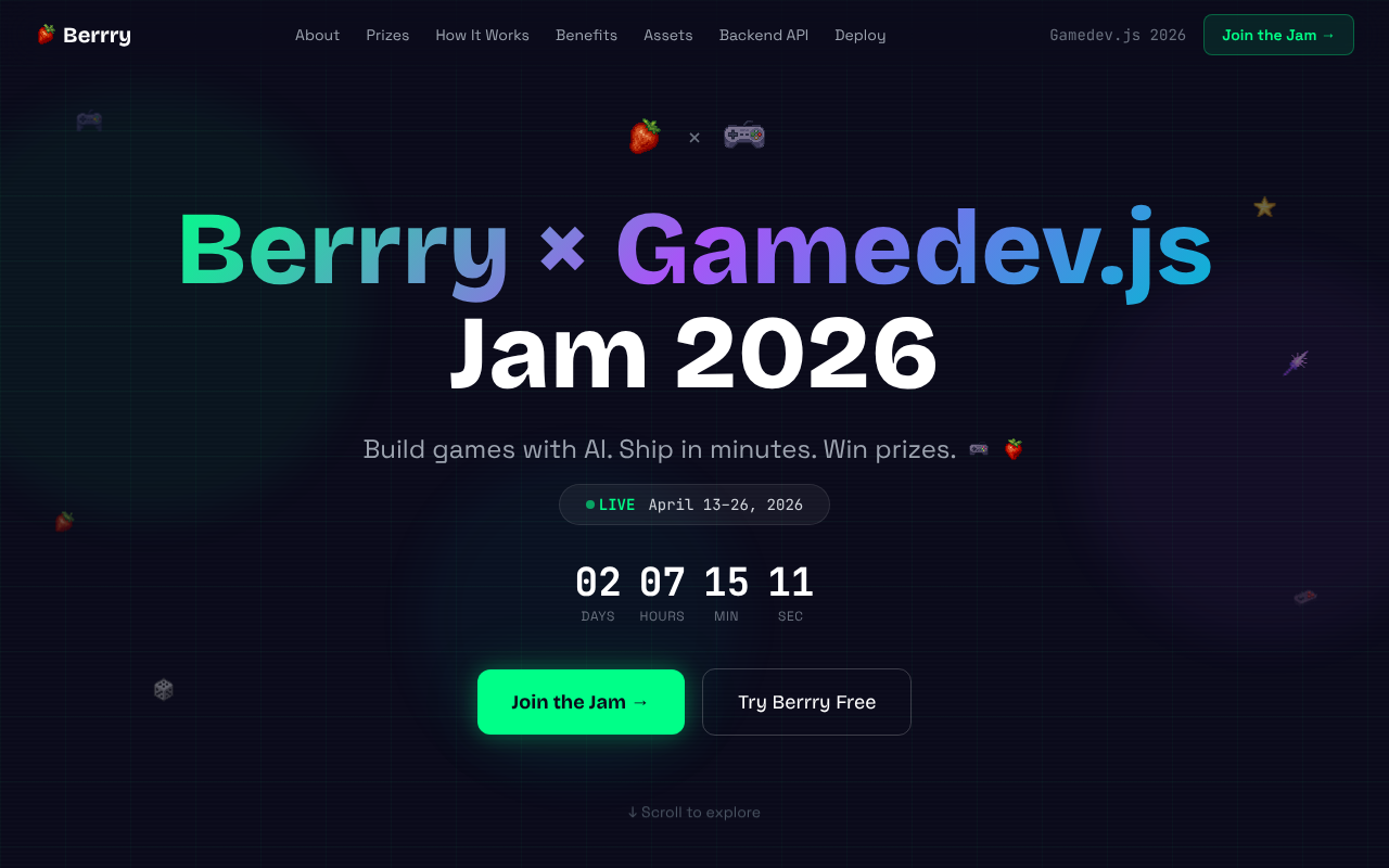 berrry-gamedevjs-jam app