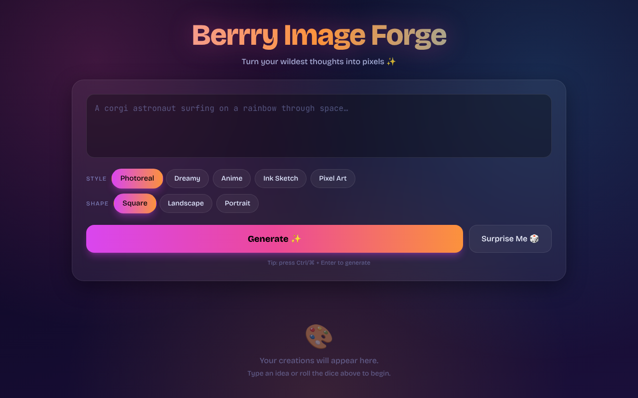 berrry-image-forge app